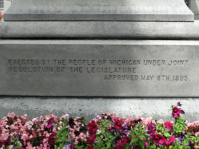 Governor Austin Blair statue, located in front of Michigan's Capitol. Photo ©2014 Look Around You Ventures, LLC.